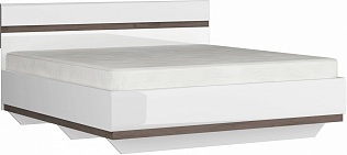 Кровать 1800 "Ультра" с НАСТИЛОМ (Белый/Белый глянец)