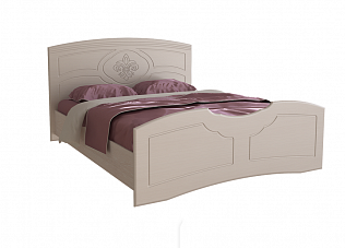 Кровать "Лилия"  МДФ 1,6 м, Дуб атланта/дуб беленый