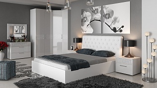 Кровать «Скарлет» 1600 (Белая)