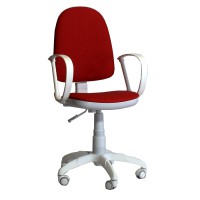 Кресло офисное Регал/Т белый пластик (В7 красн.)