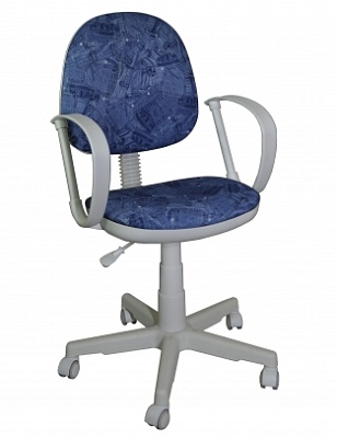 Кресло офисное Регал/Т белый пластик (TW cиняя)